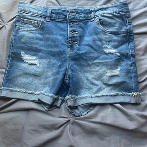 Wonder Nation Blue Distressed Jean Shorts